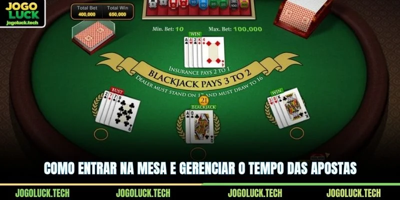 Como entrar na mesa e gerenciar o tempo das apostas