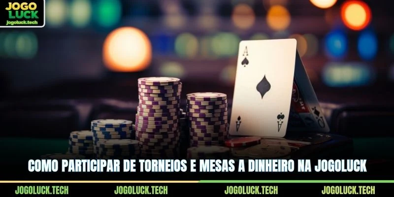 Como participar de torneios e mesas a dinheiro na Jogoluck