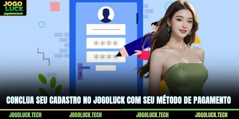 Conclua seu cadastro no JOGOLUCK com seu método de pagamento 